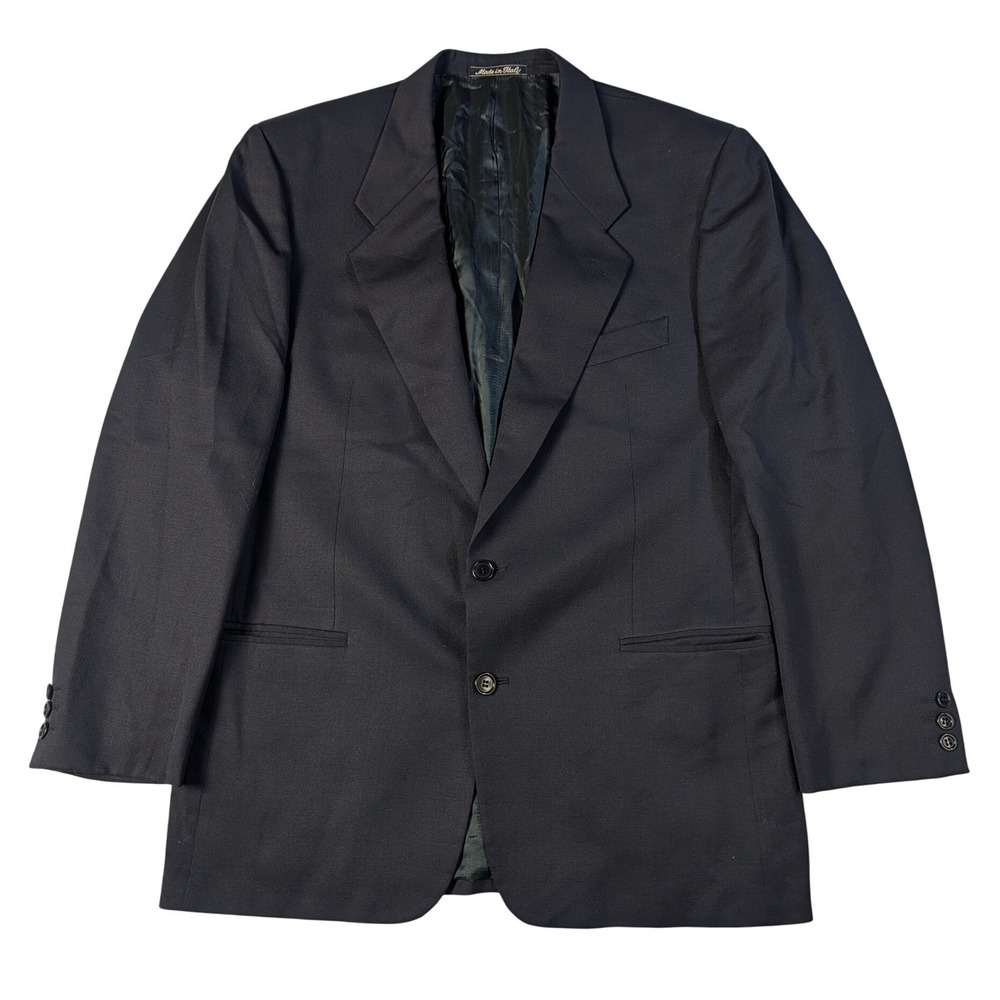 Valentino Uomo Bloomingdales Navy Blue Wool Sport Jacket Blazer Made in Italy